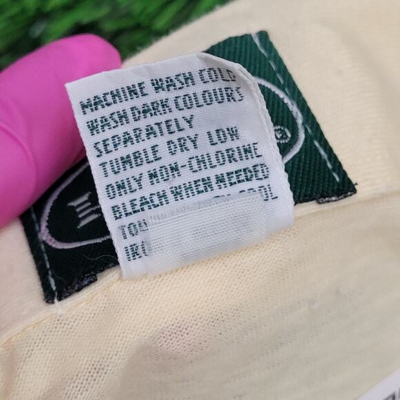 Vintage Y2K IZOD Stripes Polo Shirt Medium 20x28 Ivory Preppy - Picture 7 of 12